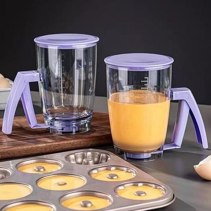 Pancake Batter Dispenser,30Oz Pancake & Waffle Mix Pourer with Squeezes Handle,Pancakes Dispenser Bottle for Pancakes, Cupcake, Waffle, Muffin Mix, Cake & Crepe Batter