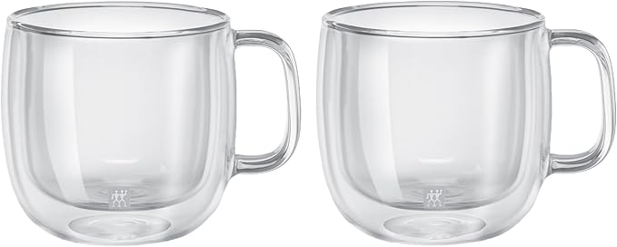 ZWILLING Sorrento Plus 2-pc Double-Wall Glass Cappuccino Mug Set