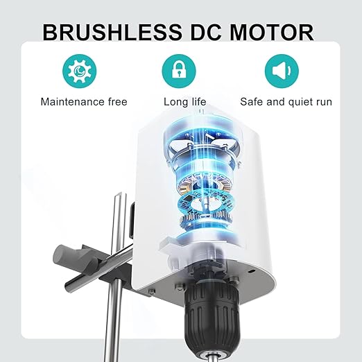 JOANLAB Digital Overhead Stirrer Mixer 10L Electric Laboratory Industrial Liquid Mixer Stirring 10,000mPa.s,100-2000RPM Adjustable