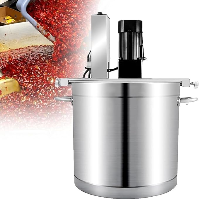 Automatic Food Mixer 20l/25l/40l/60l/85l, Electric Pot Stirrer with Mixing Shaft and Steady Scraper,Automatic Cooking Machine, Hot Pot Seasoning Bottom Soup Sauce Stirrer Frying Machine 85l
