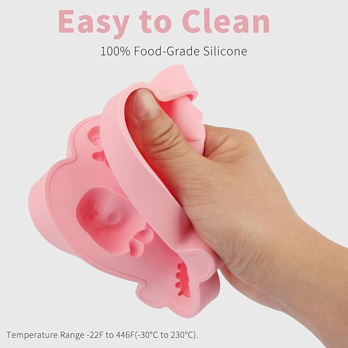 Fu Store Ice Cube Tray Shell Silicone Ice Cube Trays with Cute Marine Life Shapes Cubes Easy to Release Perfect for Freezer Home, Kitchen, Drinks, Cocktail, Coffee, Chocolate Mold (Pink)