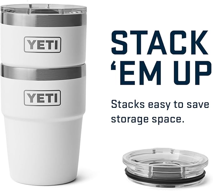 YETI Rambler 16 oz Stackable Tumbler, Vacuum Insulated, Stainless Steel with MagSlider Lid | Stackable, Stackable, Vacuum Insulated, MagSlider Lid, MagSlider Lid, Vacuum Insulated