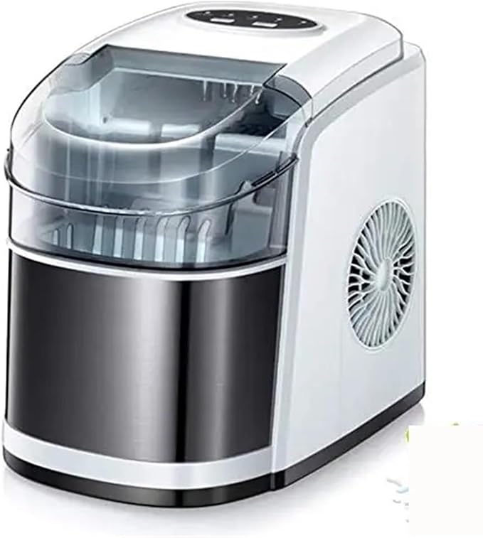 ice Crusher, Portable Electric Ice Maker Machine for Home Use for Outdoor Applications for Cold Drinks with Bottled Water Input,for Home, Restaurants & Cafes(White)