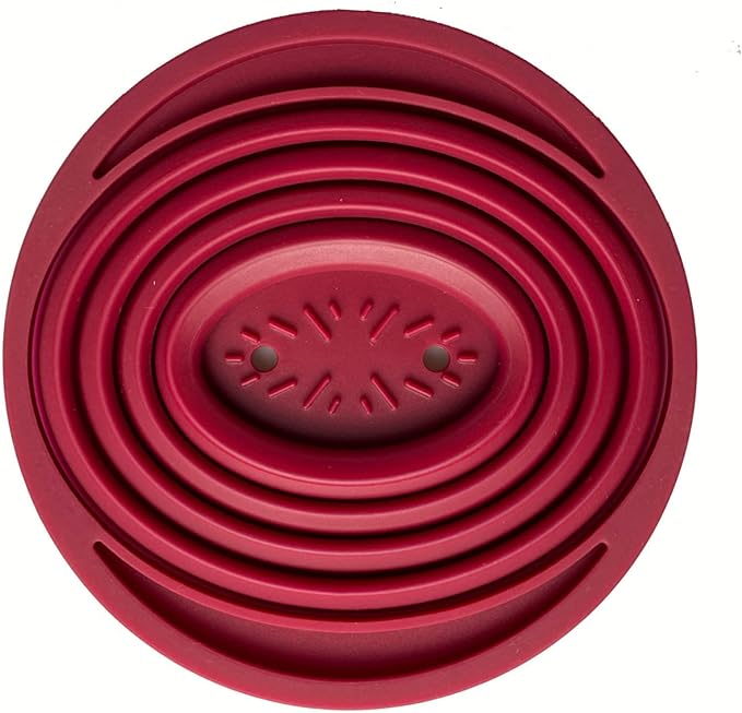 Attsky Collapsible Pour Over Coffee Dripper for Camp Coffee, Reusable Silicone Coffee Filter Holder for Camping Red