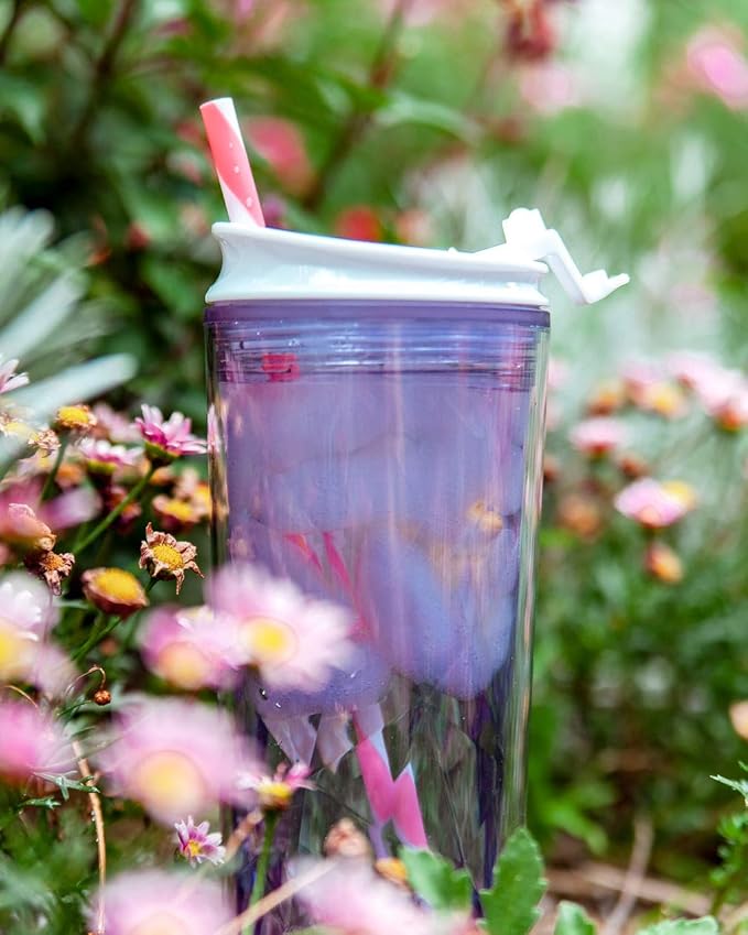 Cupture Crystal Click & Seal Shake Tumbler Cup for Hot or Cold Drinks - 22 oz (Purple Amethyst)