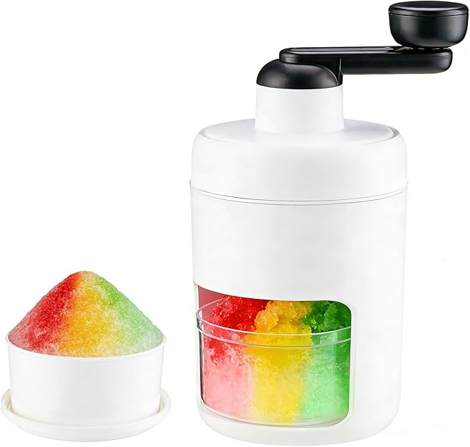 Ice Shaver and Snow Cone Machine - Premium Portable Ice Crusher and Shaved Ice Machine With Free Ice Mold Cups-BPA Free