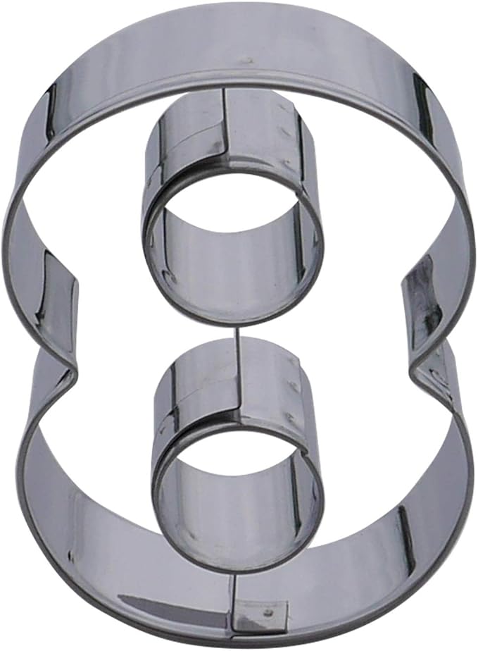 Number 8 Cookie Cutter – Sharp & Safe Stainless Steel Cooking Utensils – Ideal For Sandwiches, Pancakes, Fruits & Crafts – Dishwasher-Safe Bakery Supplies from Sweet Cookie Crumbs (3.3”T x 2.4”W)