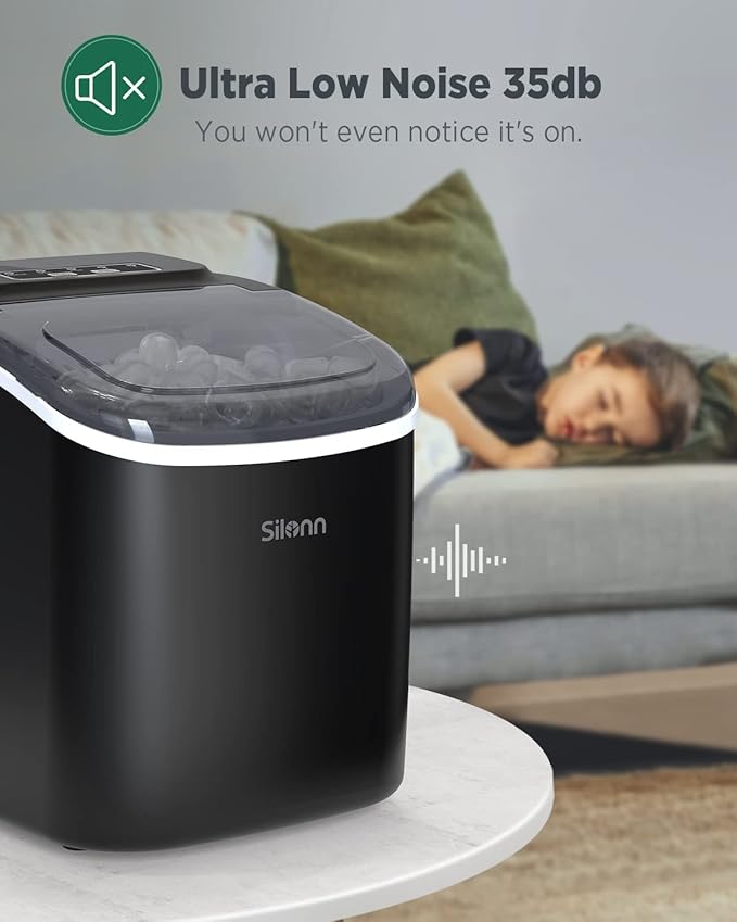 Silonn Ice Makers Countertop, Protable Ice Maker
