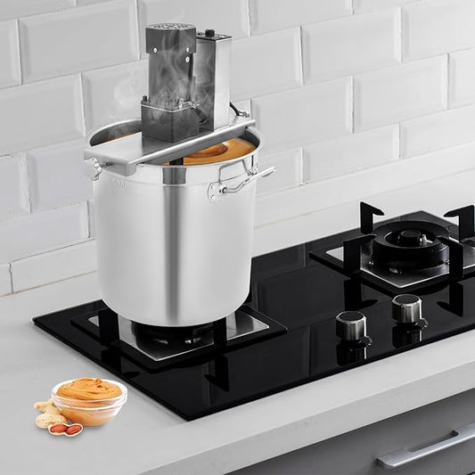Automatic Pot Stirrer, 25L Electric Jam Mixer with 4-Blade Scraper & 0-72 RPM Adjustable Speed, Stainless Steel Auto Stirrer for Sauce, Jam, Chili, Hot Pot Base