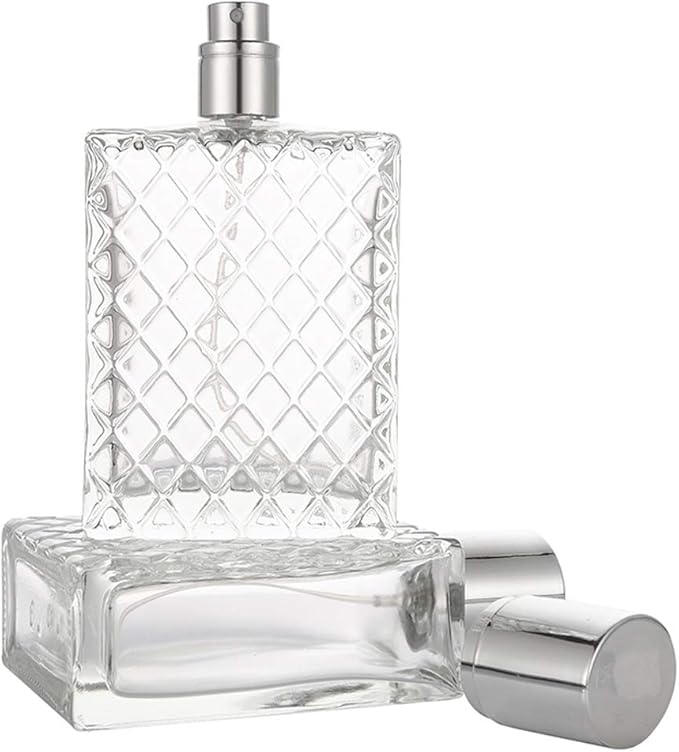 Enslz 100ml 3.4 oz Refillable Spray Perfume Bottles large cosmetic Fine Mist Atomizer Empty Portabe Clear Glass Essential Oil Container for Travel