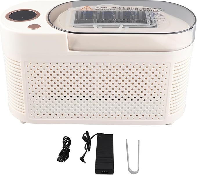 AUNMAS Portable Car Home Ice Maker, Compact Countertop Ice Machine for Dormitory Office Camping (US Plug)