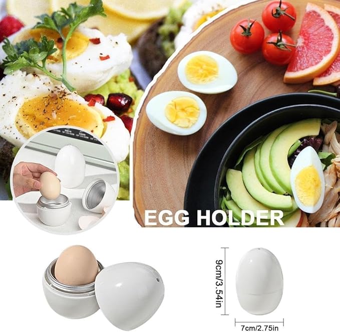 Microwave Egg Boiler 1 Egg Capacity Microwave Egg Cooker for Hard Boiled Eggs Microwave Egg Maker Under 9 minutes Medium and Hard Boiled Egg Cooker Rapid Egg Boiler Microwavable Egg Poacher