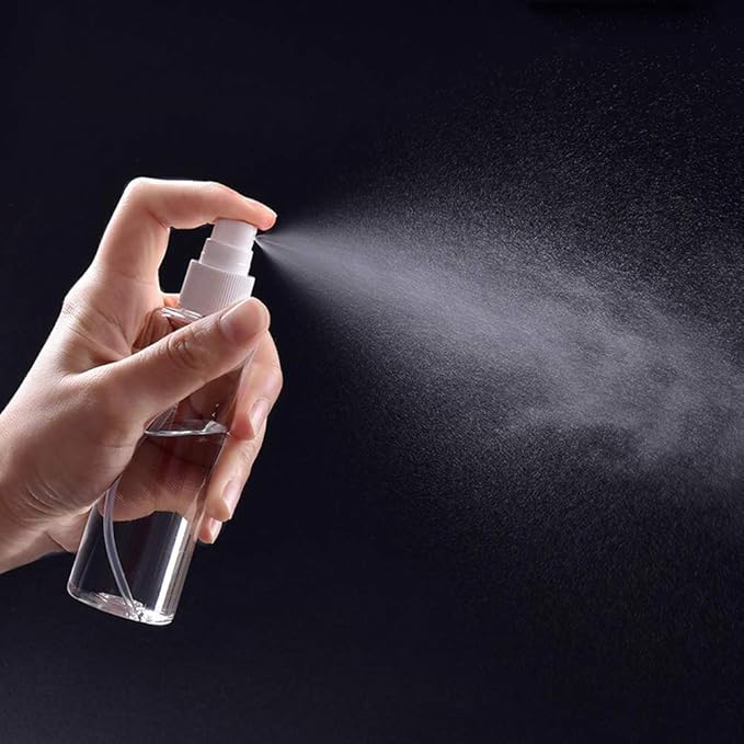 DreiWasser Small Spray Bottle for Essential Oils, Perfumes and Cosmetics, Clear Empty Plastic Bottle for Travel, Cleaning, Gardening, Skin Care (5 * 3.4oz)