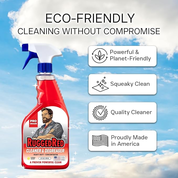 Industrial-Strength Cleaner & Degreaser – Heavy-Duty Kitchen Degreaser Spray for Chefs & Catering, USA-Made, Citrus Scent, 32oz (3 Bottles)