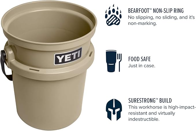 YETI Loadout 5-Gallon Bucket, Impact Resistant Fishing/Utility Bucket
