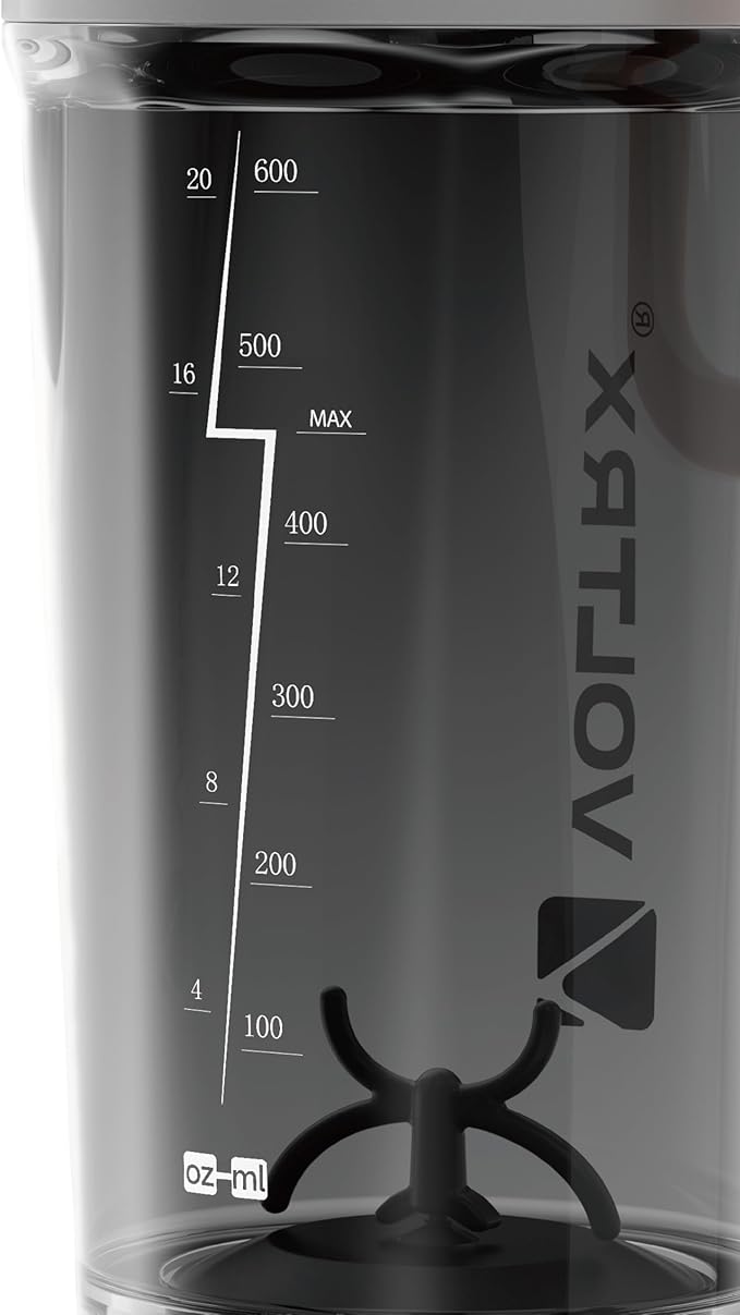 VOLTRX Shaker Bottle, Gallium USB C Rechargeable Electric Protein Shake Mixer, Shaker Cups for Protein Shakes and Meal Replacement Shakes, BPA Free, Made with Tritan, Vivid Yellow, 24oz