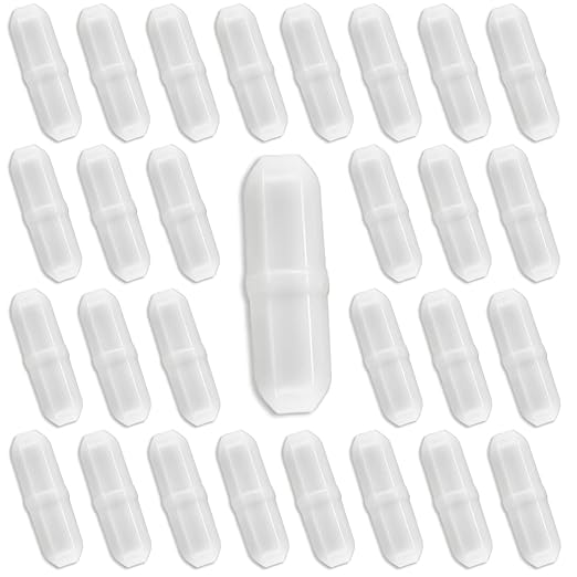 Magnetic Stir Bars,10 Pcs PTFE Magnetic Stirrer Mixer Stir Bar, 20 mm/ 0.8 Inch White Laboratory Stirrer Mixer Bar (30)