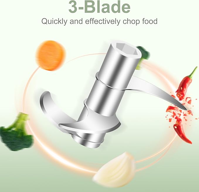 250ml (1 Cup) Electric Garlic Chopper, Portable Garlic Press, Wireless Mini Food Processor, Rechargeable Garlic Chopper Mincer for Ginger, Chili, Onion, Minced Meat and Spices (Green)