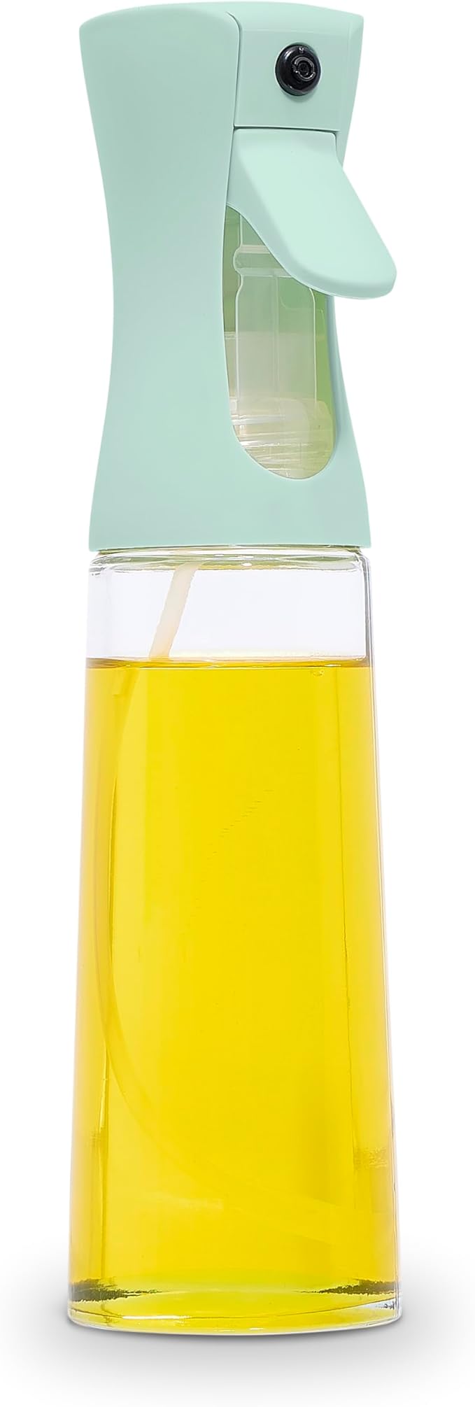 COOK WITH COLOR Glass Oil Sprayer for Cooking, BBQ, Salad Olive Oil Spray Bottle with Non-Slip Handle, Oil Sprayer Bottles for Healthy Eating, Green