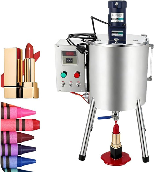 15L/4Gal Commercial Automatic Heating Stirring Mixing Filling Machine, 110v 1500w Lipstick Filling Machine for Dissolving and Filling Lipsticks, Candles, Vaseline, Oils