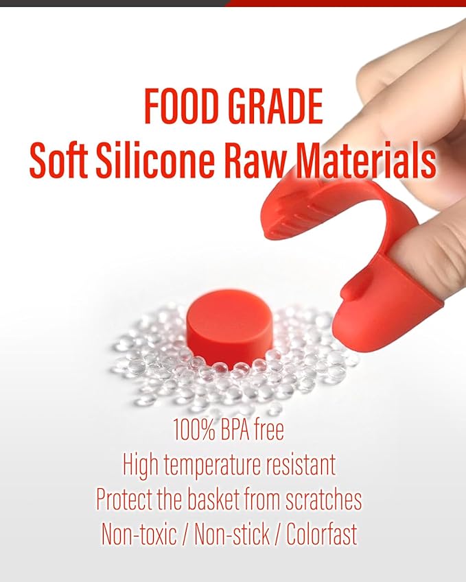 Air Fryer Magnet Silicone Buckles 2 (9 Pack), Hold Parchment Paper Liners, Prevents Paper From Blowing Up and Covering Food, Super Strong Samarium Cobalt Magnet (8+1 Upgraded)