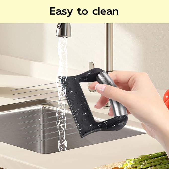 Onion Holder for Slicing, 2025 New Stainless Steel Onion Slice Holder Lemon Slicer Vegetable Cutter, Kitchen Chopper Slicing Assistant Tool for Meat, Onion, Potato, Tomato (A-1PCS)