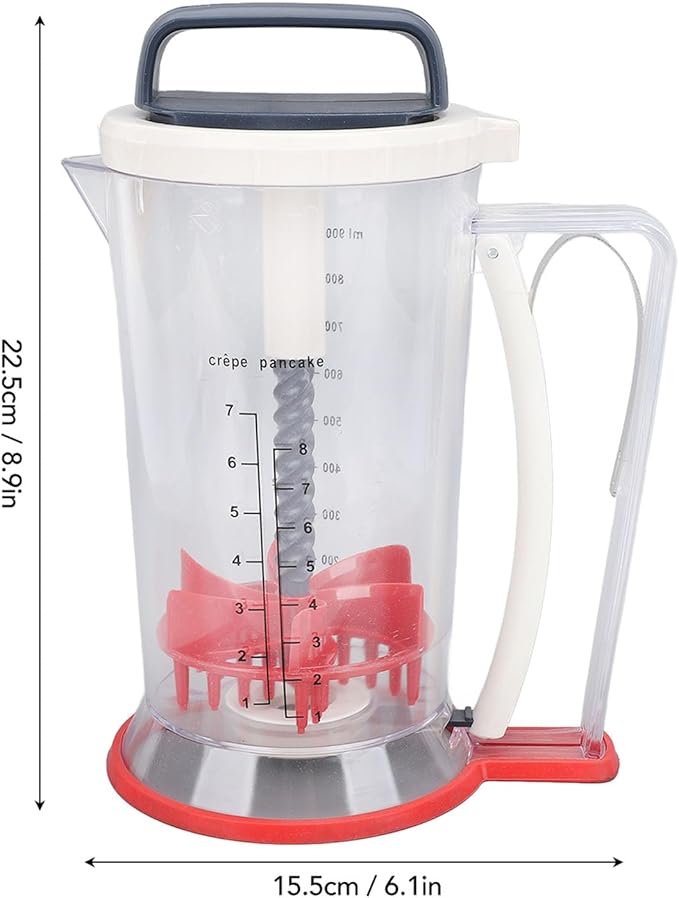 Pancake Batter Dispenser, Cupcake Batter separator with Measuring Scale Pancake Maker Baking Supplies for Muffins Crepes