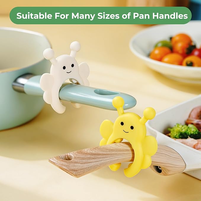 Bee Spoon Holder Cute Spoon Rest for Stove Top, Steam Releaser & Lid Lifter – Heat Resistant Silicone Cooking Gadget, Fun Kitchen Accessories, Unique Cooking Gift