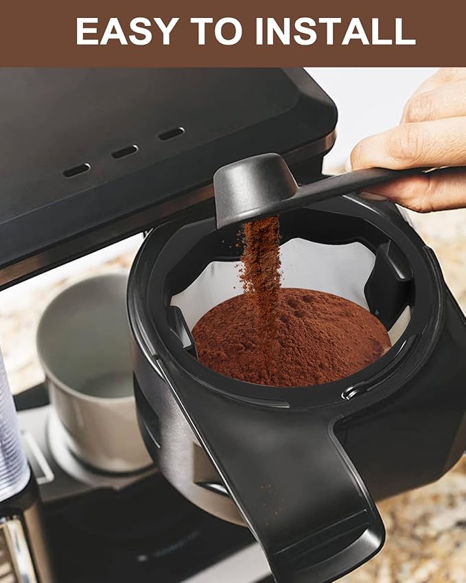 KEEPOW CM300 Coffee Filter Basket for Ninja, Reusable Permanent Coffee Pot Replacement for Ninja Coffee Maker CM300, CM305, CM371, CM400, CM360