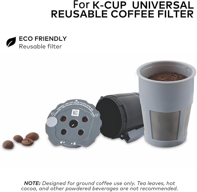 Universal Reusable Filter MultiStream Technology - Gray Reusable Coffee Filter Approved Quality Durable Replacement Parts