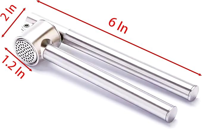 Manual Garlic Press, 165 Grams 304 Stainless Steel Garlic Paste Tools for Crushing Vegetables and Spice (1)