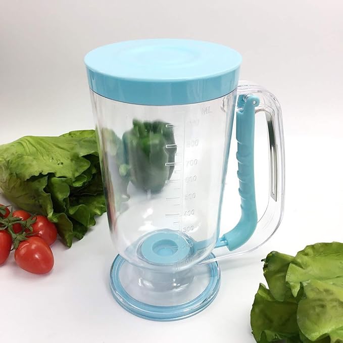 Pancake Batter Dispenser, 2 in 1 Batter Blend Mixer and Dispenser, Batters Dispensers Hand Blender Stirring Mixer Separator, Pancake Baking Cupcakes Waffle Muffin Mix Crepes Cake Maker with Measuring