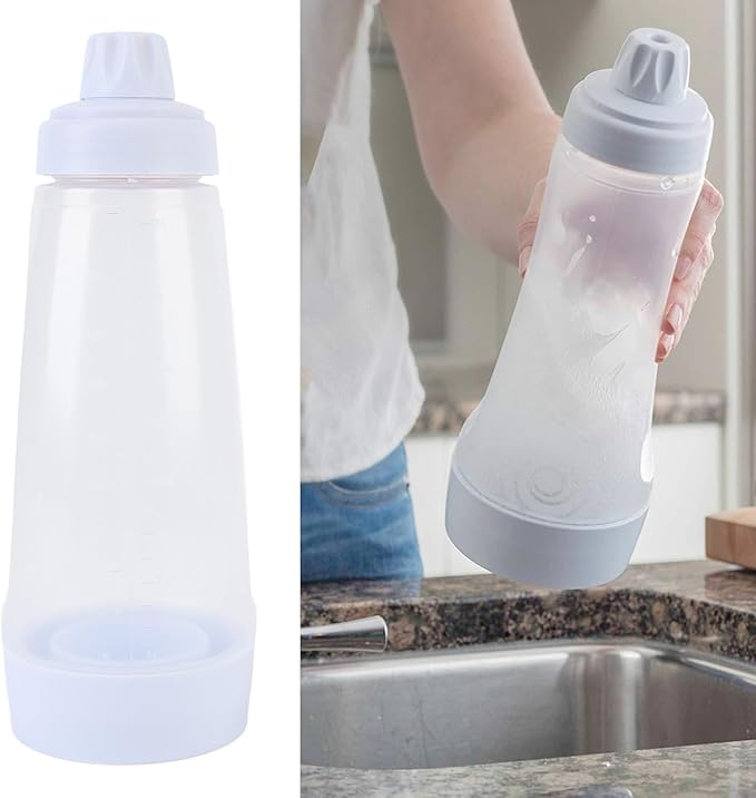 Pancake Batter Mixer Dispenser Bottle,1000ML Squeeze Kitchen Shaker Baking Tool with Mix Ball Wire Whisk, for Cupcakes, Muffins, Pancakes