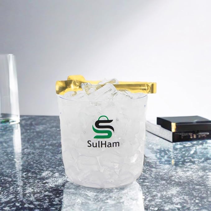 3L - Double-walled stainless Steel Ice Bucket with lid, Ice Tong and Inner Bucket for parties, cocktail bars and indoor and outdoor parties