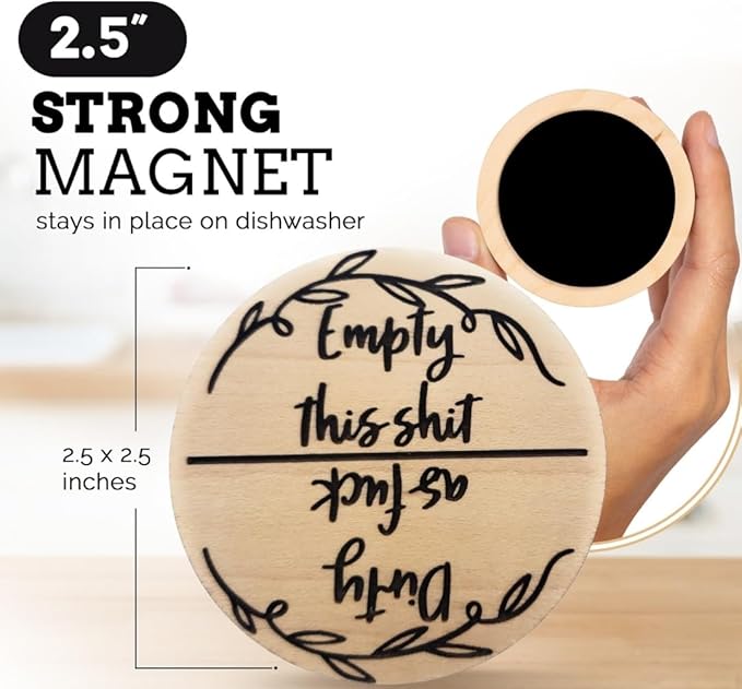Funny Dishwasher Magnet Clean Dirty Sign, Kitchen Organization and Storage, Clean Dirty Magnet for Dishwasher, First Apartment Must Haves, New Home Essentials, Farmhouse Kitchen Decor and Accessories