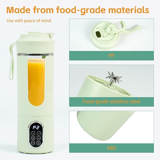 HappyFreeSX Portable Blender for Shakes and Smoothies,Small Personal Blender for Smoothies and Shakes (Green)