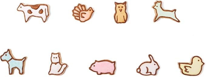 Fox Run Mini Animal Cookie cutters, 0.75 x 1.5 x 1 inches, Metallic