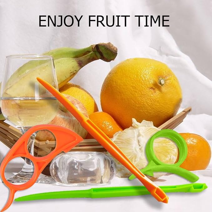 Orange Peeler Tools Citrus Peel Cutter Easy Fruit Vegetable Slicer Lemon Opener Remover Fruit Tool Kitchen Utensils Gadgets (2PCS Orange)