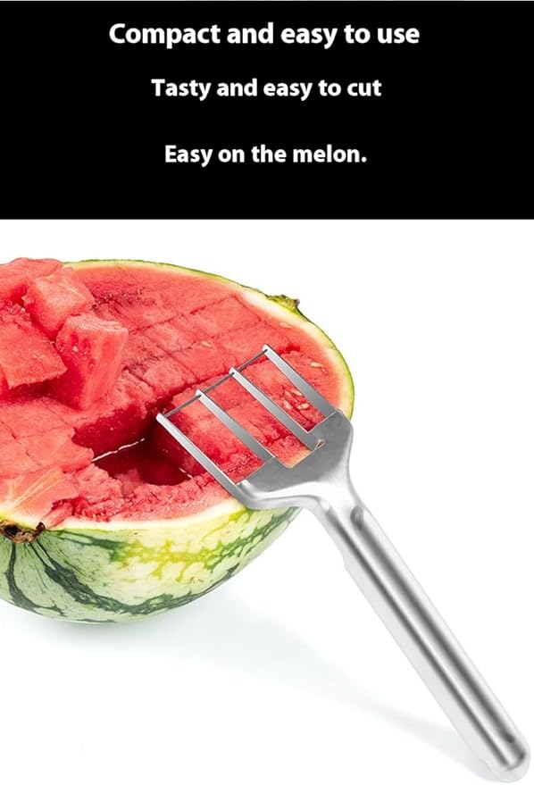 Stainless Steel Watermelon Slicer – Quick & Easy Watermelon Cutter Tool for Perfect Slices, Cubes & Wedges – Multi-Fruit Melon Cutter for Cantaloupe, Honeydew