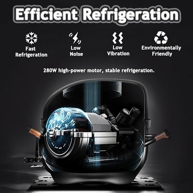 Snowflake Ice Machine - 280W Snowflake Crusher Machine 60kg/24h - Intelligent Control Snow Ice Maker Electric Ice Crusher for Bar Cocktails/Milk - Commercial/Home,Black