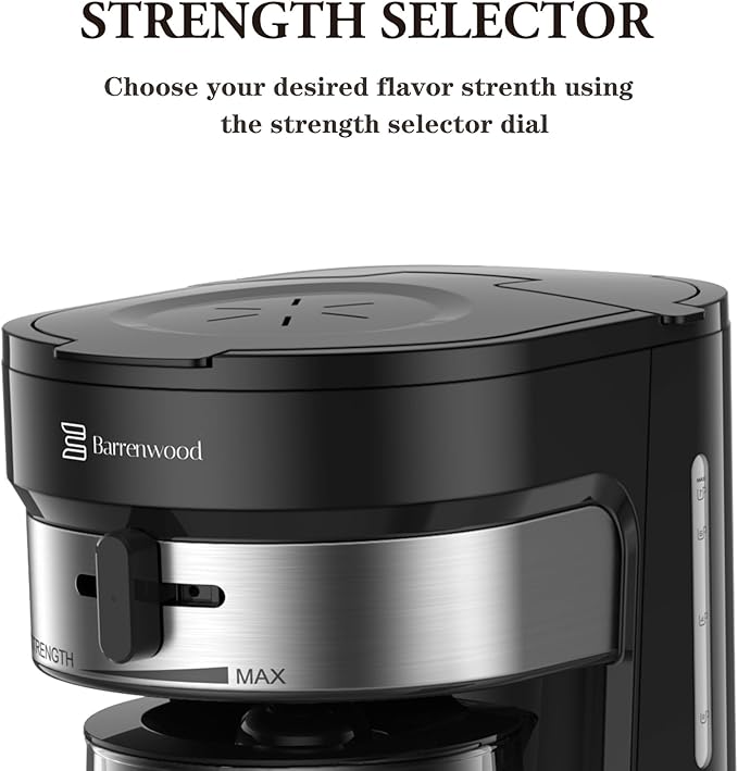 Ice Tea Maker with 2.5QT Cold Brew Coffee & Iced Tea Pitcher, Strength Selector, Reusable Filter for Lemonade, Fruit Infused Water (Black)