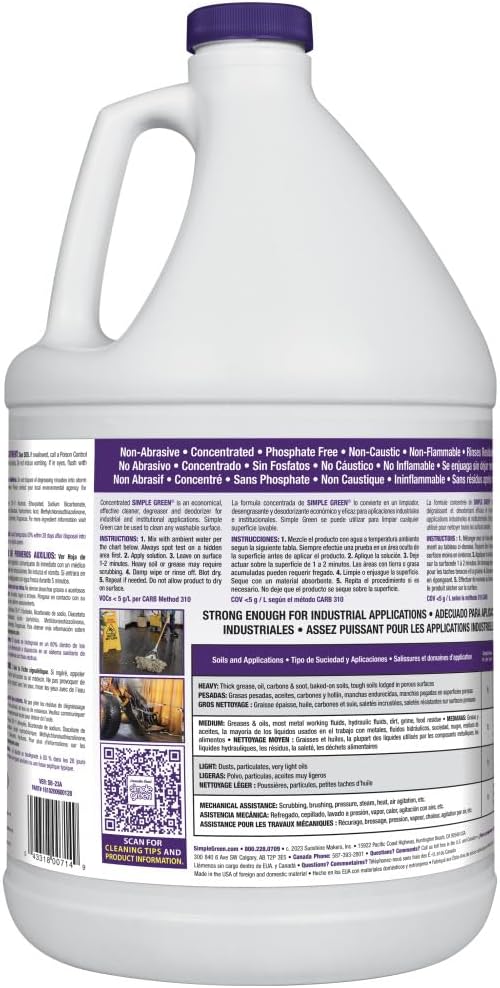 Simple Green Industrial Cleaner and Degreaser 1 Gal. MPF Micro-Particulate Fractionalization™ Lavender Scent