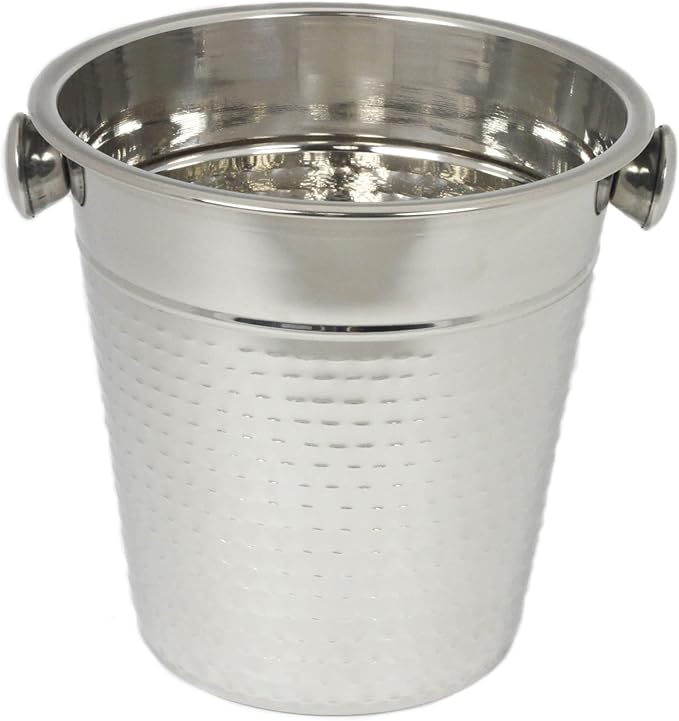 Chef Craft Hammered Champagne Bucket. 4 Quart. Stainless Steel