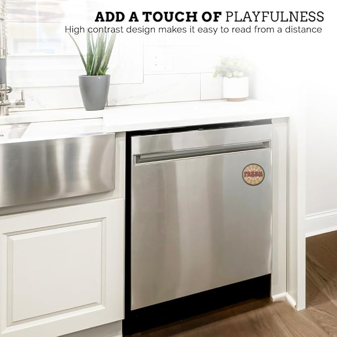 Funny Kitchen Gadgets Clean and Dirty Sign for Dishwasher, Retro Kitchen Accessories, Funny Clean Dirty Magnet for Dishwasher Clean Dirty Sign, Mid Century Modern Kitchen, Funky Fresh Flip Magnet