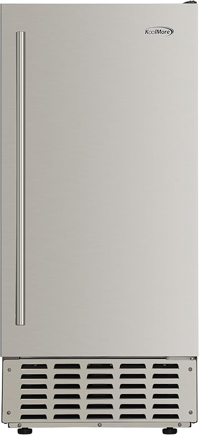 KoolMore 15 in. Built-in Residential Pearl Ice Nugget Maker, 66lb /Day with Drain Pump in Stainless-Steel, ETL Listed (KM-BIM66-NSS)
