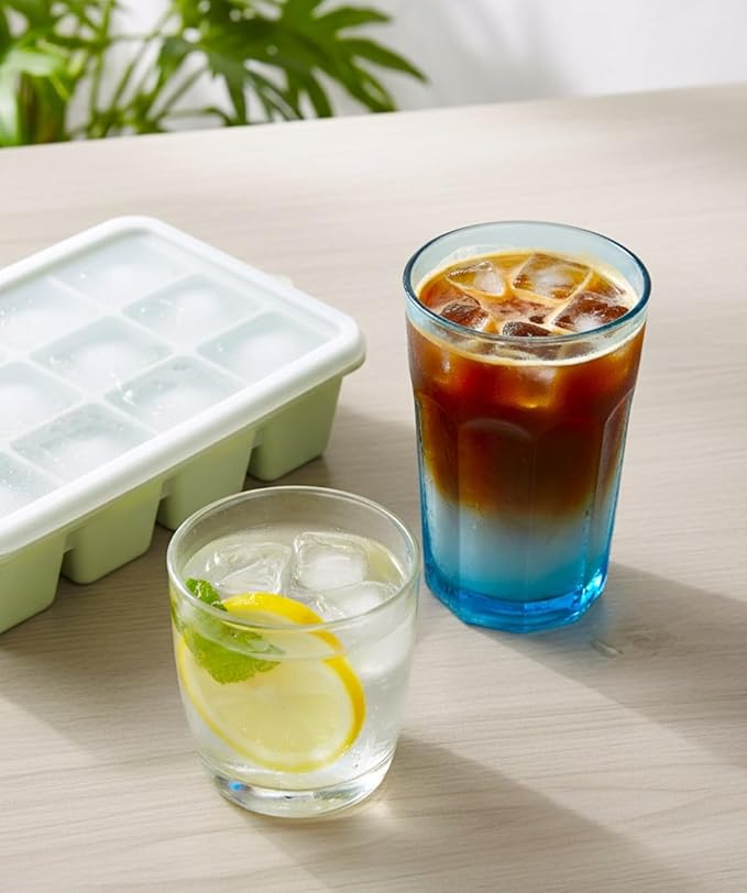 Upgraded Silicone Ice Cube Tray 3Pack with Spill-Proof Lid, Easy Release Stackable 15 * 3 Ice Cube Mold Trays for Freezer, 1.2‘’ Ice Cubes for Whiskey, Cocktails, Coffee - BPA Free & Dishwasher Safe