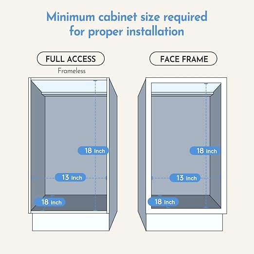 Tanamu Pull Out Trash Can Under Cabinet & Under Sink Garbage Can Pull Out，Heavy Duty Cabinet Organizer Roll Out Kit，Requires 13" W X 18" D Minimum Cabinets， Black Finish， (Waste Bin Not Included)