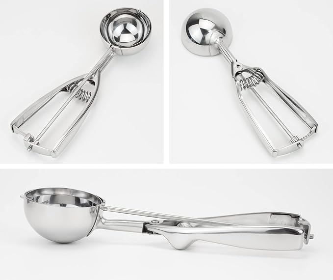 Solula-Stainless-Large-Cupcake-Scoop, Cupcake Muffin Batter Dispenser, Ice Cream Cupcake Muffin Batter Scoop, Food-grade 18/8 Stainless Steel, Size 12