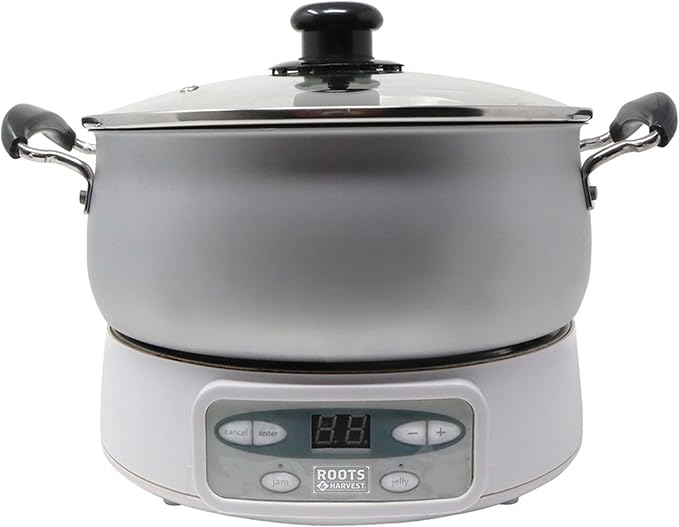 Roots & Harvest Automatic Jam and Jelly Maker, Silver – Easy-to-use