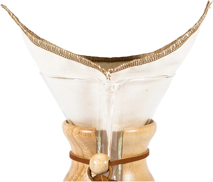 CoffeeSock ’The Original’ Reusable 100% Organic Cotton Coffee Filters - 2 pk - Fits Chemex® 6-13 Cup Coffee Makers | Coffee Sock Cloth Coffee Filter | Zero-Waste & Eco-Friendly (X6)